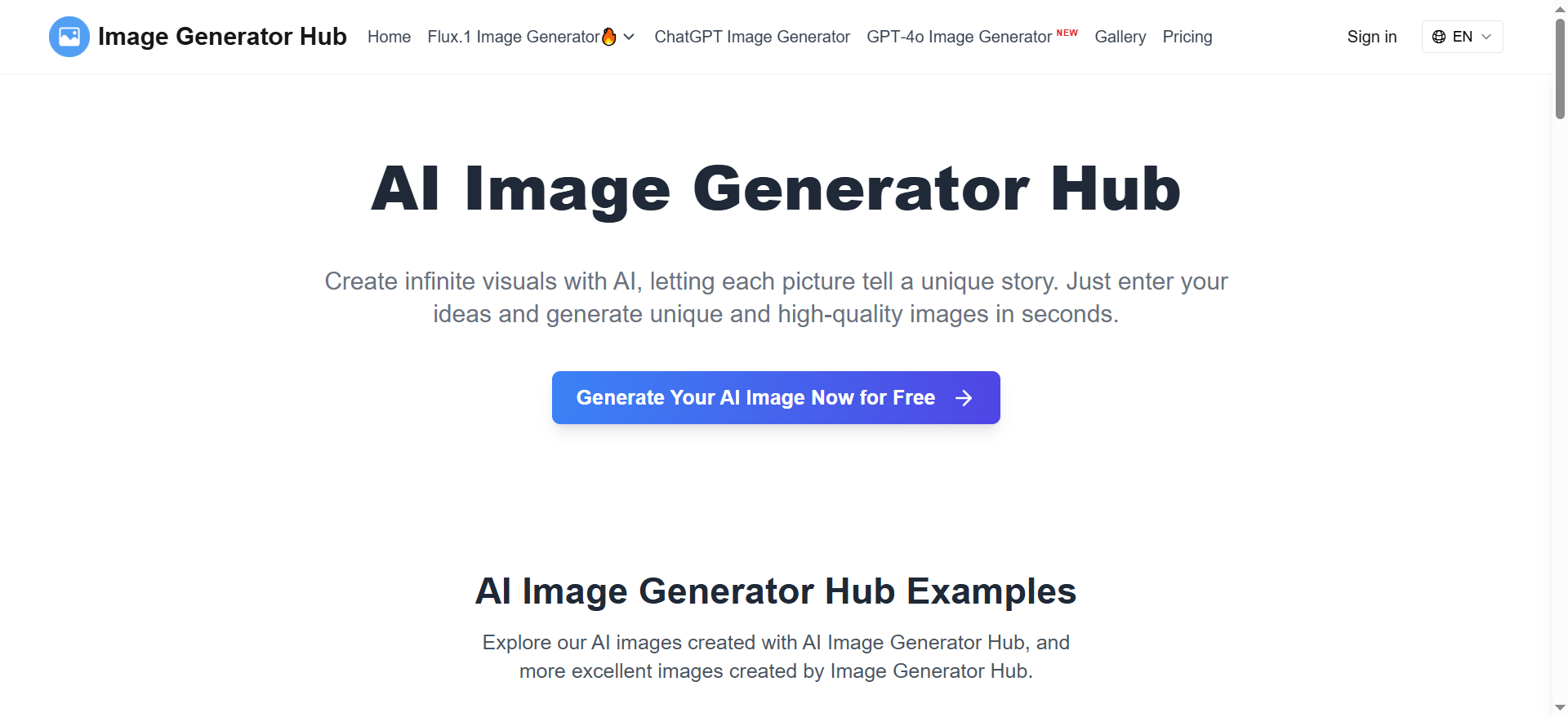 AI Image Generator Hub: Create Unique and High-Quality Images Instantly